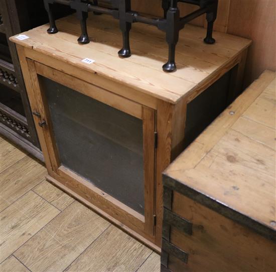 A pine meat safe W.64cm